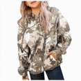 thumbnail image 1 of NOLDARES Camo Hoodie Kids Cute Hoodies Maple Leaf Print Oversized Drop Shoulder Fleece Hooded Cute Hoodies for Teen Girls Boys(N032-Khaki), 1 of 6
