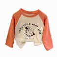 thumbnail image 1 of NOLDARES Cartoon Print Kids Thermal Base Layer Long Sleeve Pullover Top for Toddlers 9M-11Y Spring Winter Wear(Orange,8-9 Years), 1 of 5