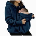 thumbnail image 1 of NOLDARES Cat Pouch Hoodie Kitten Puppy Holder Pullover Top Large Pouch Pet Carrier Sweatshirt for Women,Blue,XXL, 1 of 7