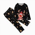 thumbnail image 1 of NOLDARES Christmas Family Pajamas Matching Set, Letters Print Long Sleeve Tops with Plaid Pants Sleepwear Loungewear(Black,C:14 Year), 1 of 5
