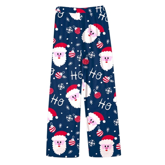NOLDARES Christmas Pajama Pants for Women Cute Sleep Lounge Pants, Cozy PJ Bottoms Sleepwear Gifts(Z3-Blue,M)