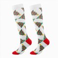 thumbnail image 1 of NOLDARES Christmas Print Compression Socks for Women Men 20-30mmhg Knee High Stocking for Sports Running Travel Nurses(S021-AB), 1 of 4