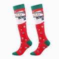 thumbnail image 1 of NOLDARES Christmas Print Compression Socks for Women Men 20-30mmhg Knee High Stocking for Sports Running Travel Nurses(S021-Y), 1 of 4