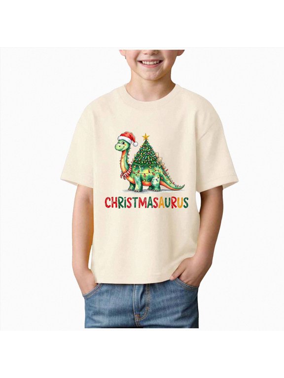 Christmas Shirt Toddler Boy Girl Merry Christmas Tshirt Xmas Graphic Tees Holiday Short Sleeve Tops,Size 3-4 Y