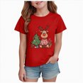 thumbnail image 1 of NOLDARES Christmas Shirts for Girl Merry Christmas Short Sleeve Tshirt Christmas Tree Holiday Tops,A635-Red, 1 of 6