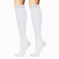 thumbnail image 1 of NOLDARES Compression Socks for Women Men, Breathable 15-20 mmHg Circulation for Flying, Running, Nurses, Pregnancy, 2 Pairs(R023-WH1), 1 of 4