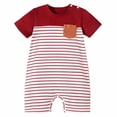 thumbnail image 1 of NOLDARES Cotton Baby Boy Rompers,Baby Rompers Boy Short Sleeve Toddler Romper,Breathable Spring/Summer Clothes(Z5-Red,3-6 Months), 1 of 6