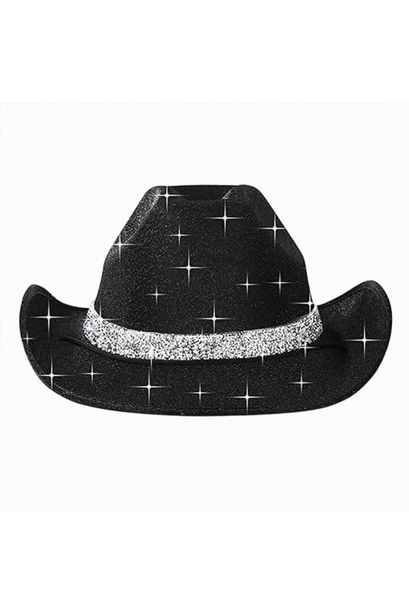 Cowboy Hats for Kids Western Cowboy Costume Hat Western Theme Birthday Party Supplies Halloween Costume Dress(Black,9-15 Y)