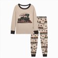 thumbnail image 1 of NOLDARES Enfants Toddler Long Sleeve Cartoon Pattern Pajamas Soft Kids Fall Winter Pijama(M531-Green), 1 of 5