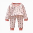 thumbnail image 1 of NOLDARES Fall Outfit Toddler Baby Boy 2Pcs Long Sleeve Cute Print Graphic Crewneck T-Shirt Thick Jogger Pants Round Neck Soft Clothes Set Size:3-4 Y,Light Purple, 1 of 6