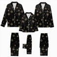 thumbnail image 1 of NOLDARES Family Christmas Pajamas Matching Sets Button Down Xmas Pjs Sets Holiday Sleepwear Long Sleeve Nightwear,A510-Black, 1 of 9
