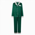 thumbnail image 1 of NOLDARES Family Pajamas Matching Sets, Cute Christmas Printed 2 Piece Sleepwear, Holiday PJs Jammies for Couples/Kid(Green,M:L), 1 of 9