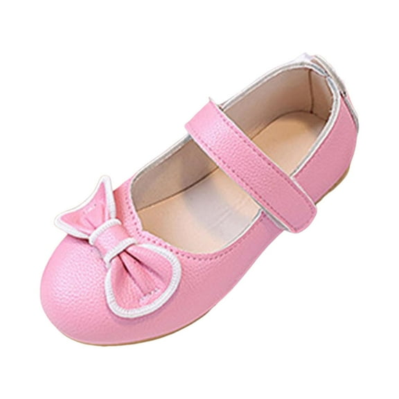 NOLDARES Flower Girl Shoes Dress Shoes Toddler Girls Flats Low Heel Princess Wedding Shoes for Little Big Kids(Pink,9)