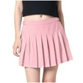thumbnail image 1 of NOLDARES Girl's Tennis Skirts with Shorts Athletic Pleated Skirt Workout Performance Skorts with Pockets for Kids(Pink,6-7 Years), 1 of 4