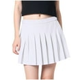 thumbnail image 1 of NOLDARES Girl's Tennis Skirts with Shorts Athletic Pleated Skirt Workout Performance Skorts with Pockets for Kids(White,8-9 Years), 1 of 4