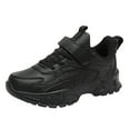 thumbnail image 1 of NOLDARES Girls Boys Kids Lightwight Breathable Athletic Sport Sneakers(Black,6-7 Years), 1 of 8