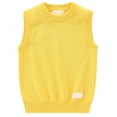 thumbnail image 1 of NOLDARES Girls Boys Uniform Sweater Vest Teens Kids V Neck Casual Sleeveless Knit Vest Slim Fit Fall Winter Trendy Clothes(Yellow,9-10 Years), 1 of 3