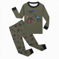 thumbnail image 1 of NOLDARES Girls Christmas Pajamas Toddler Boy Kids Holiday Pajamas Set Santa PJS Children Clothes Fall Winter Sleepwear 6-12 Months 12-24 Months 2t 3t 4t 5t 6t 7t 8t 9t Children,AG,6-7 Y, 1 of 9