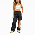thumbnail image 1 of NOLDARES Girls Hiking Cargo Pants Waterproof Convertible Zip-Off Outdoor Kids Baggy Pants(Black,11-12 Y), 1 of 8