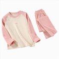 thumbnail image 1 of NOLDARES Girls’ Pajama Sets Snug Fit Soft Long Sleeve Jammies Tops & Sleepwear Pants PJS Set Loungewear Nightwear(S320-Pink), 1 of 9