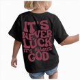 thumbnail image 1 of NOLDARES Girls Short Sleeve T Shirts Athletic Crewneck Basic Tees for Kids(Black,2-3 Years), 1 of 6
