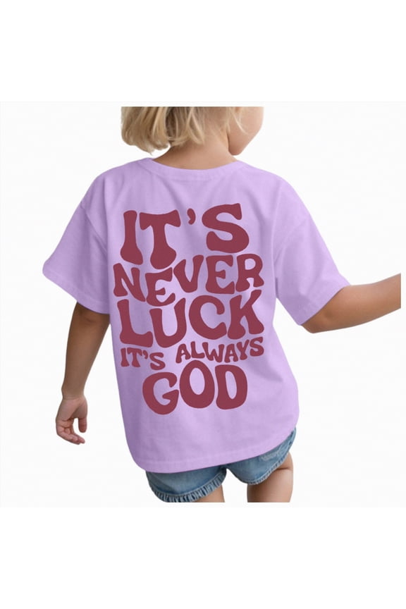 Girls Short Sleeve T Shirts Athletic Crewneck Basic Tees for Kids(Light Purple,2-3 Years)