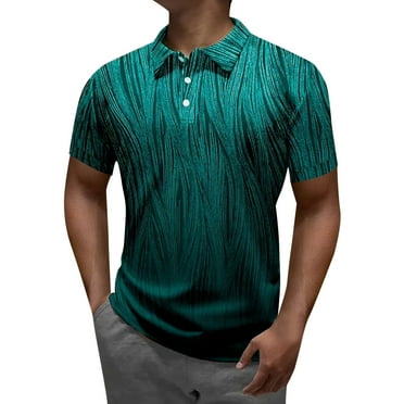 NOLDARES Golf Shirts for Men Regular Size Golf Polos Quick-Dry Mens Polo Shirts Short Sleeve(Mint Green,3XL)