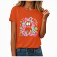 thumbnail image 1 of NOLDARES Halloween Shirt for Women Funny Ghost Costume Tshirts Halloween Short Sleeve Graphic Tee Tops(Orange,XL), 1 of 6