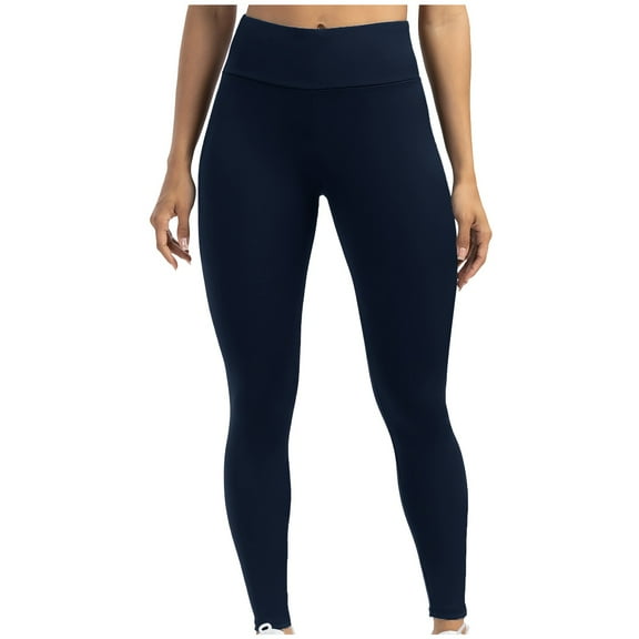 NOLDARES High Waisted Leggings for Women - No Front Seam Tummy Control Yoga Pants for Workout Running No See Through(Navy,XL)