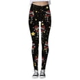 thumbnail image 1 of NOLDARES High Waisted Novelty Christmas Holiday Print Leggings for Women(Z5-Gold,XXL), 1 of 5