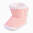 thumbnail image 1 of NOLDARES Home Warm Shoes Socks Baby Girls and Boys Warm Shoes Soft Booties Soft Comfortable Boots Infant Toddler Snow Boots(Pink,5), 1 of 9