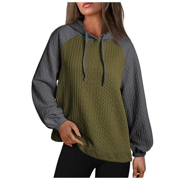 NOLDARES Hoodies for Womens Sweatshirt Fall Winter Fashion 2035 Outfits Trendy Fleece Pullover Long Sleeve Tops(AG,L)