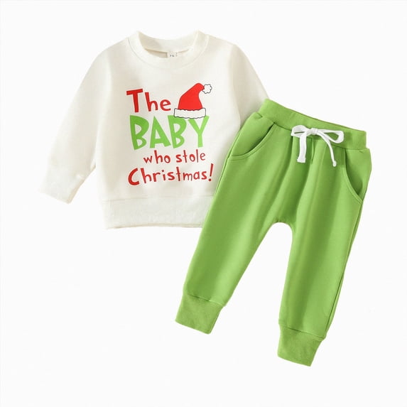 NOLDARES Infant Baby Boy Fall Clothes Long Sleeve Sweatshirt Pant Toddler Winter Outfits Set(M550-White)