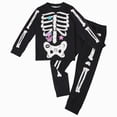 thumbnail image 1 of NOLDARES Infant Baby Boy Halloween Outfit Long Sleeve Funny Pumpkin Shirts Pant Set Toddler Fall Clothes(Black,3-4 Y), 1 of 8