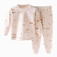 thumbnail image 1 of NOLDARES Infant Toddler Baby Boy Fall Winter Outfits 2pcs Long Sleeve Crewneck Sweatshirt and Elastic Joggers Pants Set Cute Print Clothes Clothing(Pink,1-2 Y), 1 of 5