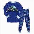 thumbnail image 1 of NOLDARES Infant Toddler Winter Outfits Set 2Pcs Long Sleeve Print Pattern Pullover Top Round Neck Elastic Waist Sweatpants Warm Clothes Size:2-3 Y,Blue, 1 of 9