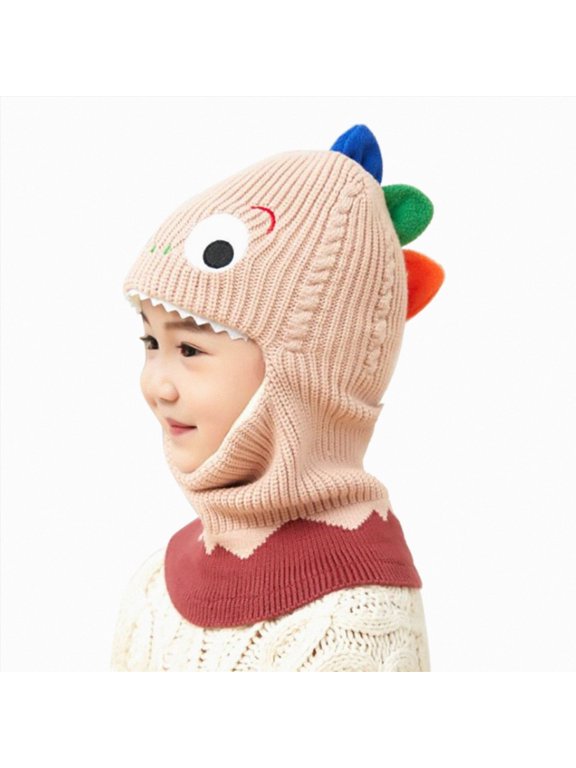 Kids Balaclava Face Mask Winter Ski Mask Hat Hooded Scarf Windproof Hat for Boy Girl,One Size