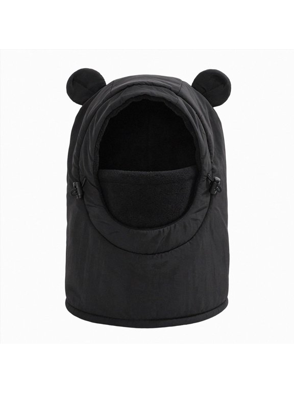 Kids Balaclava Ski Mask Winter Windproof Fleece Full Face Mask Bear Ear Warm Hat for Boy Girl,4-9 Y