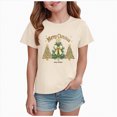 thumbnail image 1 of NOLDARES Kids Christmas Shirt Girls Boys Merry Christmas Tshirt Xmas Tree Short Sleeve Tops Xmas Gifts Christmas Party Outfits(D107-Beige), 1 of 6