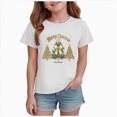 thumbnail image 1 of NOLDARES Kids Christmas Shirt Girls Boys Merry Christmas Tshirt Xmas Tree Short Sleeve Tops Xmas Gifts Christmas Party Outfits(D107-White), 1 of 6