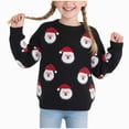 thumbnail image 1 of NOLDARES Kids Christmas Sweater Boys Girls Merry Christmas Sweaters Xmas Long Sleeve Pullover Tops,A117-Black, 1 of 8