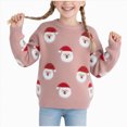 thumbnail image 1 of NOLDARES Kids Christmas Sweater Boys Girls Merry Christmas Sweaters Xmas Long Sleeve Pullover Tops,A117-Pink, 1 of 8