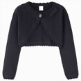 thumbnail image 1 of NOLDARES Kids Girls Cardigan Long Sleeve Button Toddler Cardigan Knit Sweater(Black,8-9 Y), 1 of 9