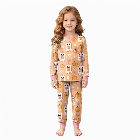 NOLDARES Kids Pajamas For Gils Sleepwear Toddler Clothes Halloween Funny Prints Outfit