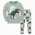 thumbnail image 1 of NOLDARES Kids Pajamas Set, Long Sleeve Boys 2-Piece Snug Fit PJs, Cozy All-Season Sleepwear, Jammies, Breathable, Soft(M536-Green), 1 of 4