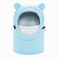 thumbnail image 1 of NOLDARES Kids Ski Mask for Boys Girls,Balaclava Fleece Winter Face Mask Hat for Kids Toddler, Warm Hood Neck Scarf(K109-Sky Blue), 1 of 9