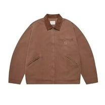 NOLDARES Leather Coats For Men – Mens Fashion Leather Jacket Men Leather Classic Motorcycle Jacket for Men(Khaki,XL)