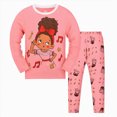 thumbnail image 1 of NOLDARES Little Boy Space Pajama Set Cotton Dinosaur Sleepwear Long Sleeve Pjs,Pink,3-4 Y, 1 of 4