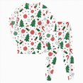 thumbnail image 1 of NOLDARES Little Boys Girls' Christmas Pajamas Sets Toddler Pjs Kids Print Sleepwear Fall Winter 2 Piece Long Sleeve Top Pjs Set(D008-White), 1 of 9