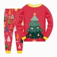 thumbnail image 1 of NOLDARES Little Boys Girls Christmas Pajamas for Toddler Clothes Set Snowman Long Sleeve Cotton Kids Pjs Fall Winter Sleepwear 6-24 Months 2t 3t 4t 5t 6t 7t 8t 9t Children,Red,3-4 Y, 1 of 6
